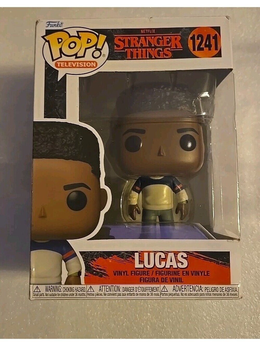 Funko Pop! TV: Stranger Things - Lucas #1241 NEW w/Pop Protector
